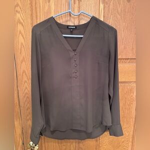 Express Women's Dark Green Blouse